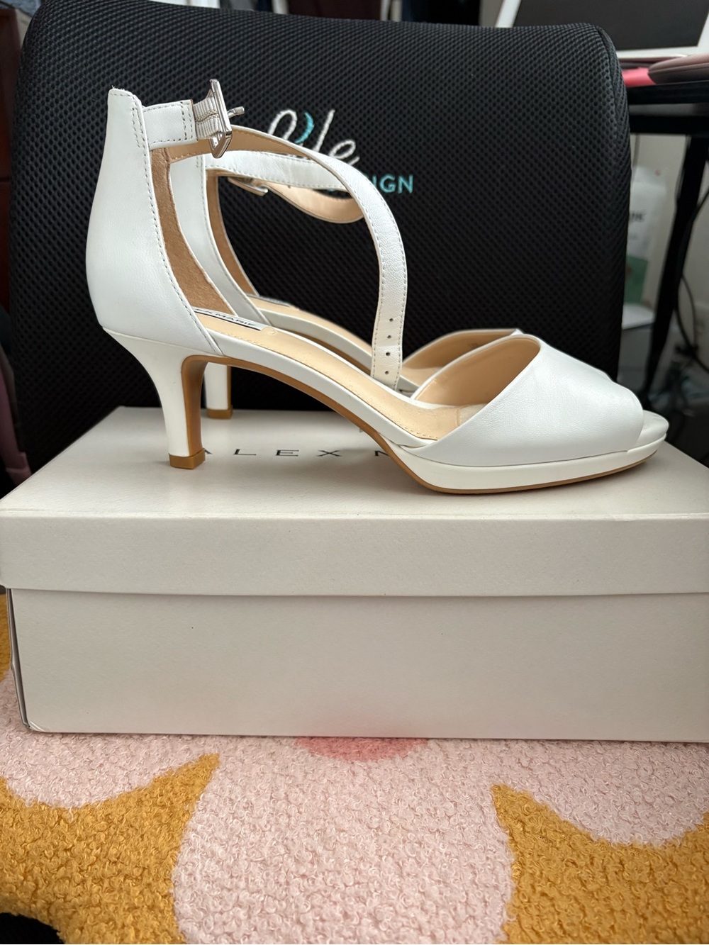 Alex Marie Ankle-Strap Kitten Heel Sandal